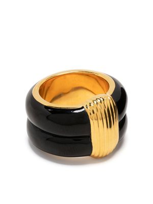 Aurelie Bidermann bague Katt à design superposé - Noir