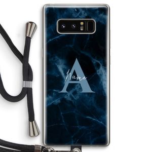Midnight Marble: Samsung Galaxy Note 8 Transparant Hoesje met koord