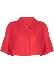 Viktor & Rolf chemise en crêpe à coupe crop - Rouge