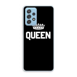 Queen zwart: Samsung Galaxy A73 Transparant Hoesje