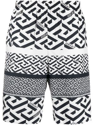 Versace bermuda à imprimé Greca - Blanc