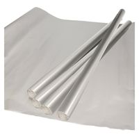 Multipak van 4x stuks luxe inpakpapier/cadeaupapier metallic zilver 200 x 70 cm