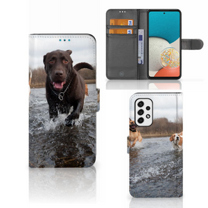 Samsung Galaxy A53 Telefoonhoesje met Pasjes Honden Labrador