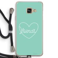 Friends heart pastel: Samsung Galaxy A3 (2016) Transparant Hoesje met koord