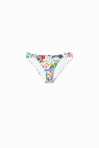 Tropisch bikinibroekje tekeningen jungle - WHITE - XS