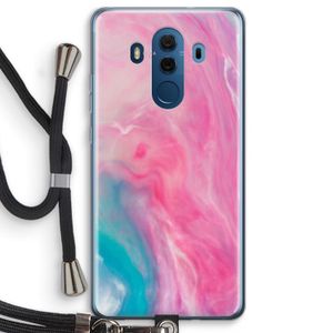 Roze explosie: Huawei Mate 10 Pro Transparant Hoesje met koord