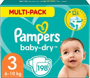 Pampers Pampers Baby-Dry Luiers - Maat 3 (6-10 kg) - 198 stuks