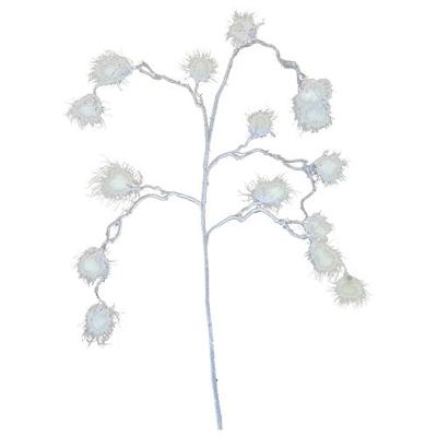 Fluffy Spray White 108 cm kunsttak - Nova nature