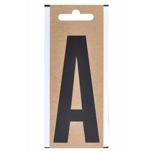 Letter sticker A zwart 10 cm