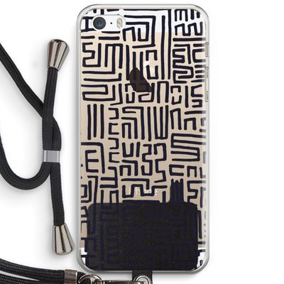 Moroccan Print: iPhone 5 / 5S / SE Transparant Hoesje met koord