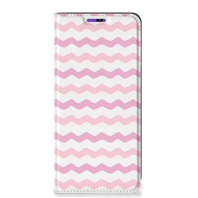 Samsung Galaxy A22 4G | M22 | Hoesje met Magneet | Waves Roze Samsung Galaxy A22 4G | M22 | Hoesje met Magneet | Waves Roze