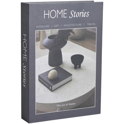 Leen Bakker - Opbergboek At Home - 5x30x21 Cm - Papier - Zwart