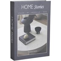 Leen Bakker - Opbergboek At Home - 5x30x21 Cm - Papier - Zwart