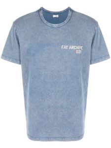 Fay t-shirt à logo imprimé - Bleu