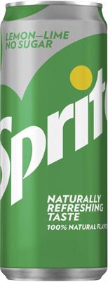 Sprite Zero frisdrank, sleek blik van 33 cl, pak van 24 stuks