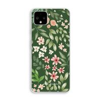 Botanical green sweet flower heaven: Pixel 4 XL Transparant Hoesje