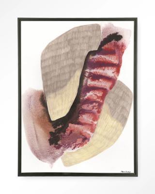 Urban Cotton Wandkleed 'Embrace' 80 x 110cm in Floating Frame - black