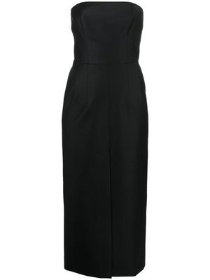 Materiel robe mi-longue à coupe cintrée - Noir