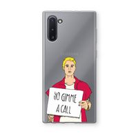 Gimme a call: Samsung Galaxy Note 10 Transparant Hoesje Gimme a call: Samsung Galaxy Note 10 Transparant Hoesje