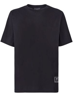 Giuseppe Zanotti t-shirt en coton à patch logo - Noir