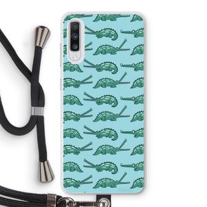 Kroko: Samsung Galaxy A70 Transparant Hoesje met koord