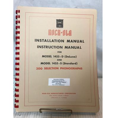 Rock-Ola 1455-D And 1455-S Jukebox Installation Manual