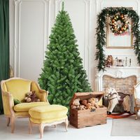 Kerstboom 225 cm Opvouwbare Kunstkerstboom 1346 Kant PVC Groen