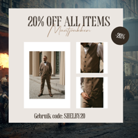 Maatpak Voor Heren | 3-delig Pak | Lichtbruin | Kamgaren Wol | Lichtgewicht & Ademend | Peaky Blinders