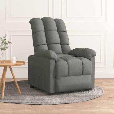 Fauteuil verstelbaar stof donkergrijs
