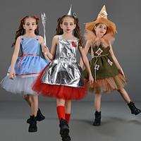 Alice in Wonderland Dorothy Vogelverschrikker Kostuum Tutu Kinderen Voor meisjes Aankleden Feest Kinderdag Maskerade Gemakkelijke Halloween-kostuums Lightinthebox