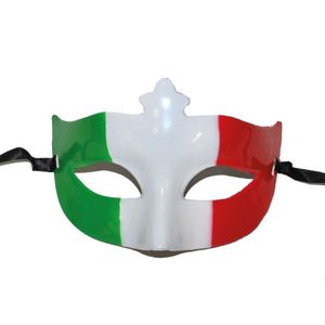 Supporters oogmasker rood/groen/wit Italie   -