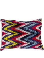 Les-Ottomans coussin en velours à motif jacquard - Rouge - thumbnail