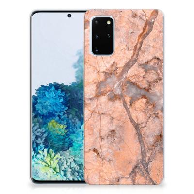 Samsung Galaxy S20 Plus | TPU | Siliconen hoesje | Marmer Oranje