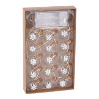 Draadslinger met 15 Kerstballetjes Led Warm White Draadslinger met 15 Kerstballetjes Led Warm White