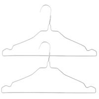 5Five Kledinghangers - 50x stuks - metaal - zilver - 40 x 20 cm - kleerhangers