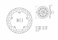 BREMBO Serie Oro remschijf, remschijven voor de moto, vast 168B407D6 BREMBO Serie Oro remschijf, remschijven voor de moto, vast 168B407D6