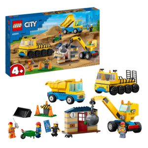 Lego LEGO City 60391 Kiepwagen, Bouwtruck en Sloopkraan