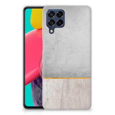 Samsung Galaxy M53 | Bumper Hoesje | Wood Concrete