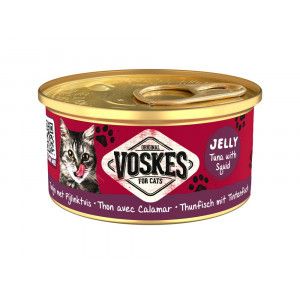 Voskes Jelly tonijn met pijlinktvis natvoer kat (24x85 g) 2 trays (48 x 85 g)