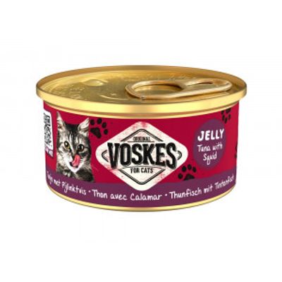 Voskes Jelly tonijn met pijlinktvis natvoer kat (24x85 g) 1 tray (24 x 85 g)