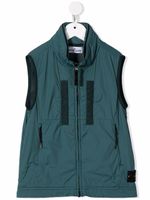 Stone Island Junior gilet zippé à col cheminée - Vert