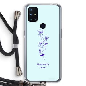 Bloom with grace: OnePlus Nord N10 5G Transparant Hoesje met koord