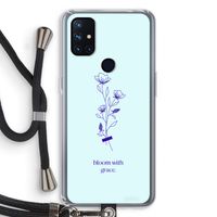 Bloom with grace: OnePlus Nord N10 5G Transparant Hoesje met koord