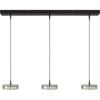 Masterlight 3-lichts hanglampImperia 100cm zwart met nikkel - 2041-05-37-02-100-3
