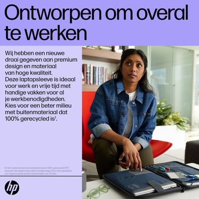 HP Laptophoes Renew Executive 14-inch Laptop Sleeve Geschikt voor max. (laptop): 35,8 cm (14,1) Zwart