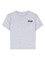 MSGM Kids t-shirt en coton à logo imprimé - Gris