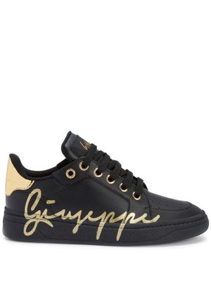 Giuseppe Zanotti baskets GZ94 à logo imprimé - Noir