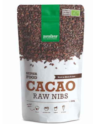 Purasana Zaden Superfoods Super Food Cacao Raw Nibs 200gr Purasana Zaden Superfoods Super Food Cacao Raw Nibs 200gr