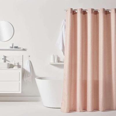 Wafel Douchegordijn - Roze - Polyester - 180 x 200 cm - 12 Haken - UTILITY - TODAY
