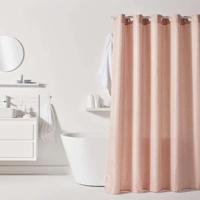 Wafel Douchegordijn - Roze - Polyester - 180 x 200 cm - 12 Haken - UTILITY - TODAY
